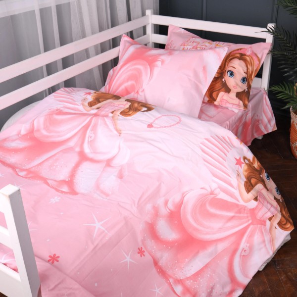 Фото - Комплект постельного белья детский MirSon 110х140 см Kids Time 17-0901 Princess Dream Бязь (2200012397596)